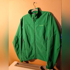 Patagonia WindBloc Softshell Jacket Men M Polartec Fleece Lined Green